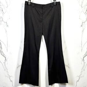 Nygard Polka Dot Pants Black Wide Leg Size 14
